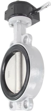 Затвор дисковый поворотный ABRA Ду125 Ру16 BUV-VF863D, межфланцевый, корпус - чугун, диск - нержавеющая сталь, редуктор, NBR в Иркутске
