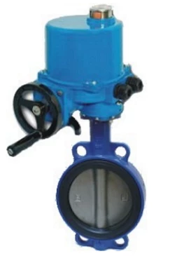 Затвор дисковый поворотный ABRA Ду32 Ру16 BUV-VF863D, межфланцевый, корпус - чугун, диск - нержавеющая сталь, с электроприводом, NBR в Иркутске